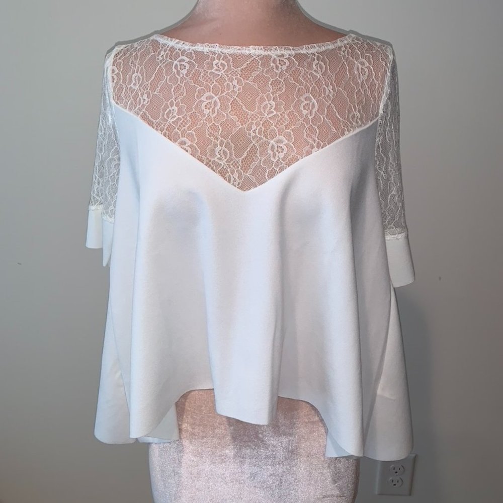 NWT Zara White Lace Blouse